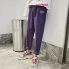 Applique Cuffed Tapered Pants