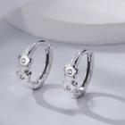 Flower Hoop Drop Earring 1 Pair - Earrings - Silver - One Size