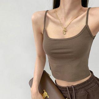 Spaghetti-strap Crop Top In 5 Colors