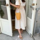 Drawstring-waist Dress