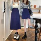 Slit-side Mini Skirt / Midi Skirt
