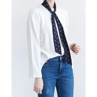 Slit-hem Ribbed T-shirt