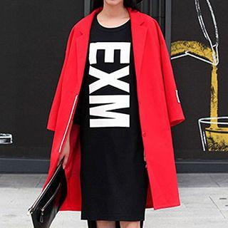 Lettering Long Coat