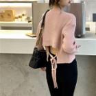 Open Back Sweater Pink - One Size