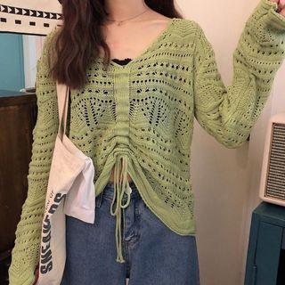 Drawstring Cape Top