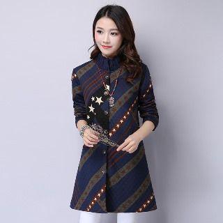 Panel Printed Padded Coat