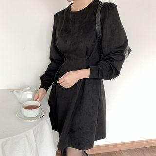 Monotone Suedette A-line Dress