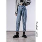 High-waist Pleated Harem Jeans