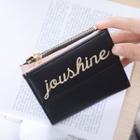 Faux Leather Letter Printed Wallet