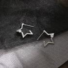 925 Sterling Silver Rhinestone Star Earrings Earring - One Size