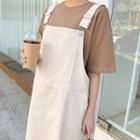 Pocket-front Maxi Overall Dress