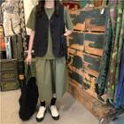 Plain Loose-fit Vest / T-shirt / A-line Skirt