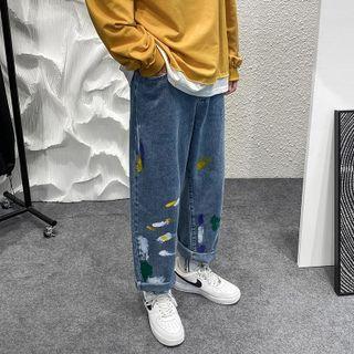Graffiti Straight Leg Jeans