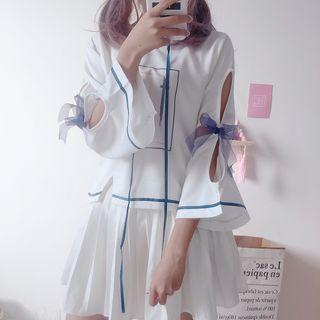 Ribbon Detail Cut Out Hoodie