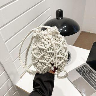 String Woven Bucket Bag