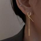 Knot Sterling Silver Dangle Earring 1 Pair - Gold - One Size