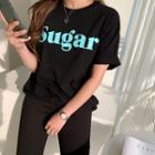 Sugar Letter Cotton T-shirt
