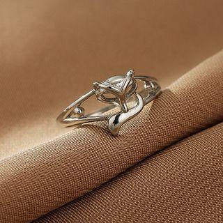 Fox Alloy Ring Silver - One Size
