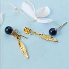 925 Sterling Sliver Drop Feather Earring