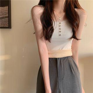 Lace-trim Fleece Lined Camisole Top