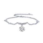 925 Sterling Silver Twelve Horoscope Libra Bracelet With White Cubic Zircon