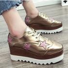 Star Lace-up Platform Shoes