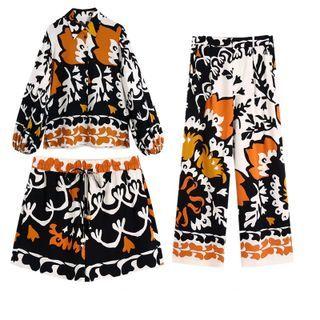 All-over Print Shirt / Shorts / Wide Leg Pants