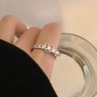 Heart Ring 1217a# - Silver - One Size