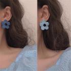 Alloy Flower Earring 1 Pair - 925 Silver - As Shown In Figure - One Size