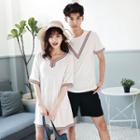 Couple Matching Chevron Short-sleeve T-shirt / Dress