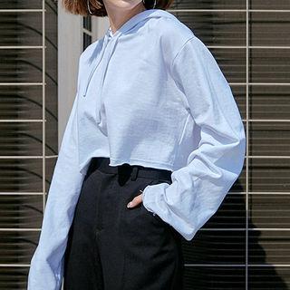 Extra Long-sleeve Cropped Hoodie