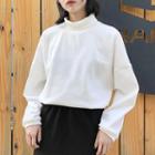 Turtleneck Long Sleeve Knit Top White - One Size