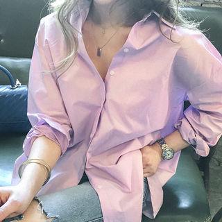 Pastel-color Boxy-fit Shirt
