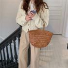 Long-sleeve Cable Knit Cardigan Almond - One Size