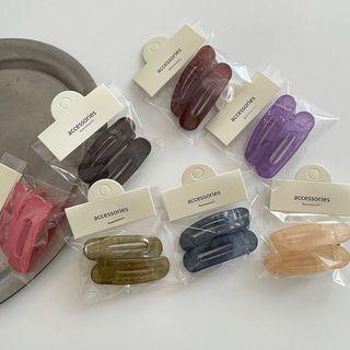 Set Of 2: Plain Acrylic Hair Clip