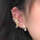 Set Of 3: Rhinestone Ear Cuff 0486a - Set Of 3 - Clip On Earring - One Size