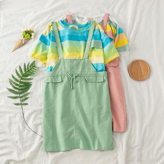 Short Sleeve Striped T-shirt / Jumper Dress