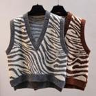 Zebra Vest Tank Top Knit