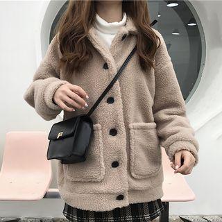 Single-breasted Sherpa Fleece Jacket