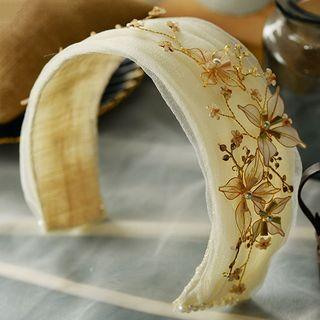 Flower Headpiece Off-white - One Size