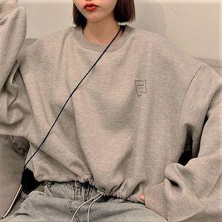 Drawcord Lettering Pullover