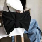 Plain Bow Canvas Tote Bag