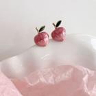 Peach Stud Earring Pink - One Size