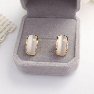 Cat Eye Stone Earring / Clip-on Earring
