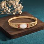 Faux Gemstone Alloy Bangle Cp481 - Gold - One Size