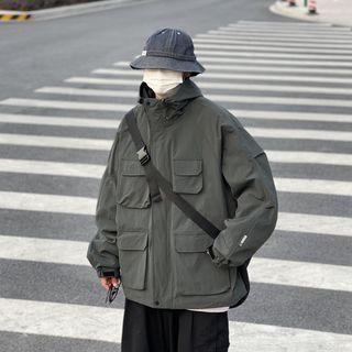 Multi-pocket Cargo Hooded Jacket