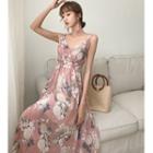 Floral Print Spaghetti-strap Maxi Sundress