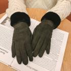 Faux Fur-lined Gloves