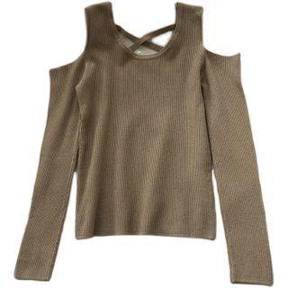 Cross Cutout Strapless Sweater