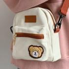 Bear Embroidered Crossbody Bag / Bag Charm / Set